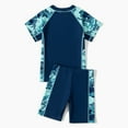 thumbnail image 4 of GYRATEDREAM Boys Two Piece Rash Guard Swimsuits Short Sleeve Camouflage Print Swimwear UPF50+ with Swim Trunk Bathing Suit for 6-7Y, 4 of 7