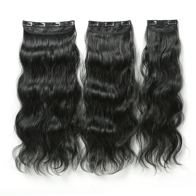 yeacher Long Curly Clip-In Hair Extensions, 22in Layered Synthetic Hairpieces, Lightweight 190g, Model NFP1011-1, Natural Look for Daily Styling