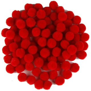 Pom-Poms .5 100/Pkg-Red 