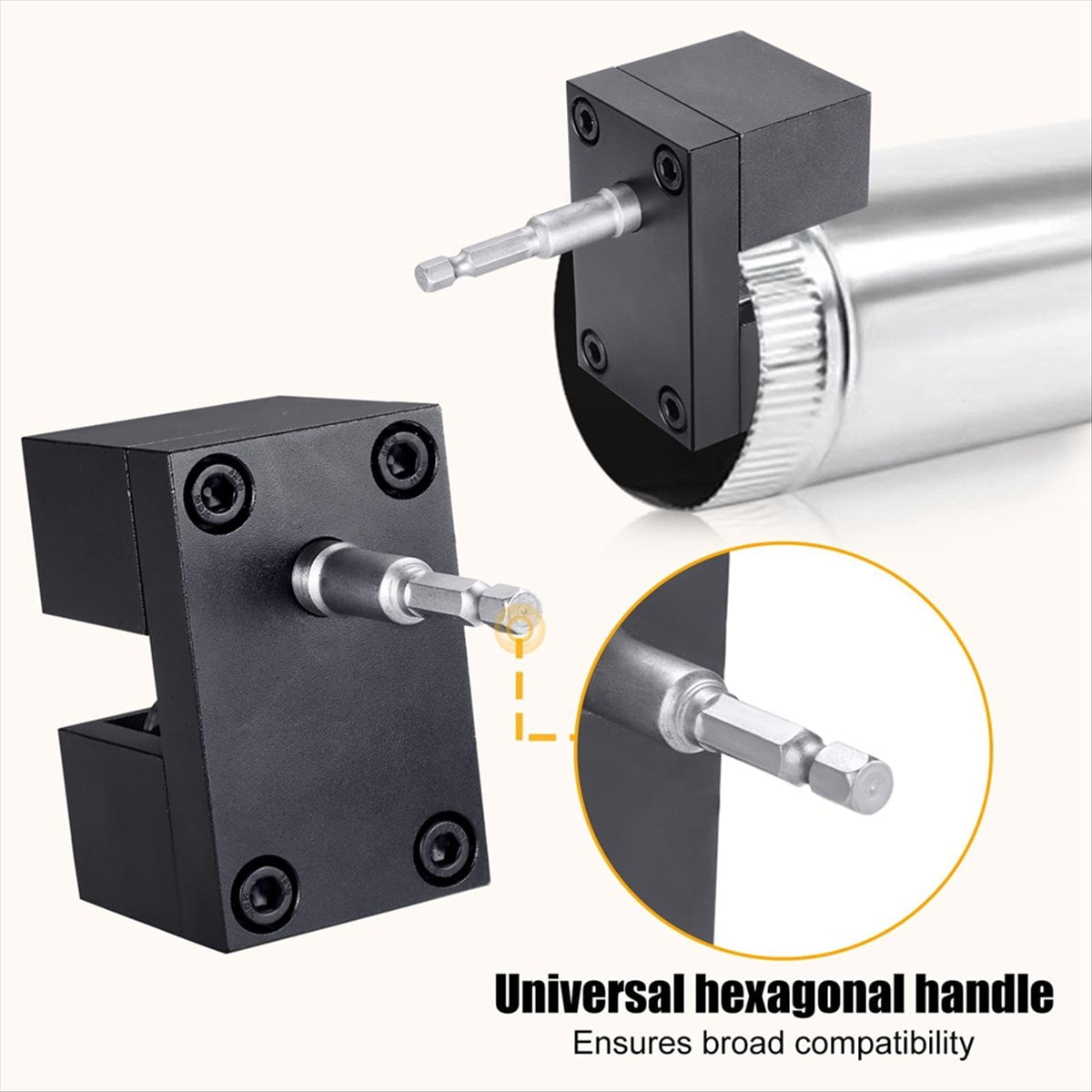 C5A2 Impact Power Assisted Crimper-High Speed Electric Metal Duct Crimping Tool for Air Conditioner Installation Repair