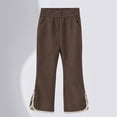 thumbnail image 2 of Girls Sweatpants for Casual & Athletic - Kids Flared Pants Bell-Bottom Trousers with Pockets, 2 of 5