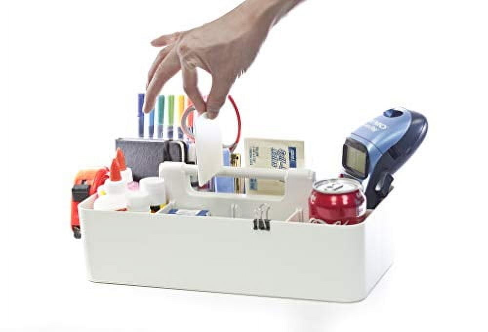Enjoy Organizer - Portable Divided Storage Caddy -Made in USA (Ivory)