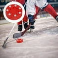 thumbnail image 2 of Red Roller Hockey Puck for Training Use with High Impact Glides and Shockproof Core PP Material, 2 of 7