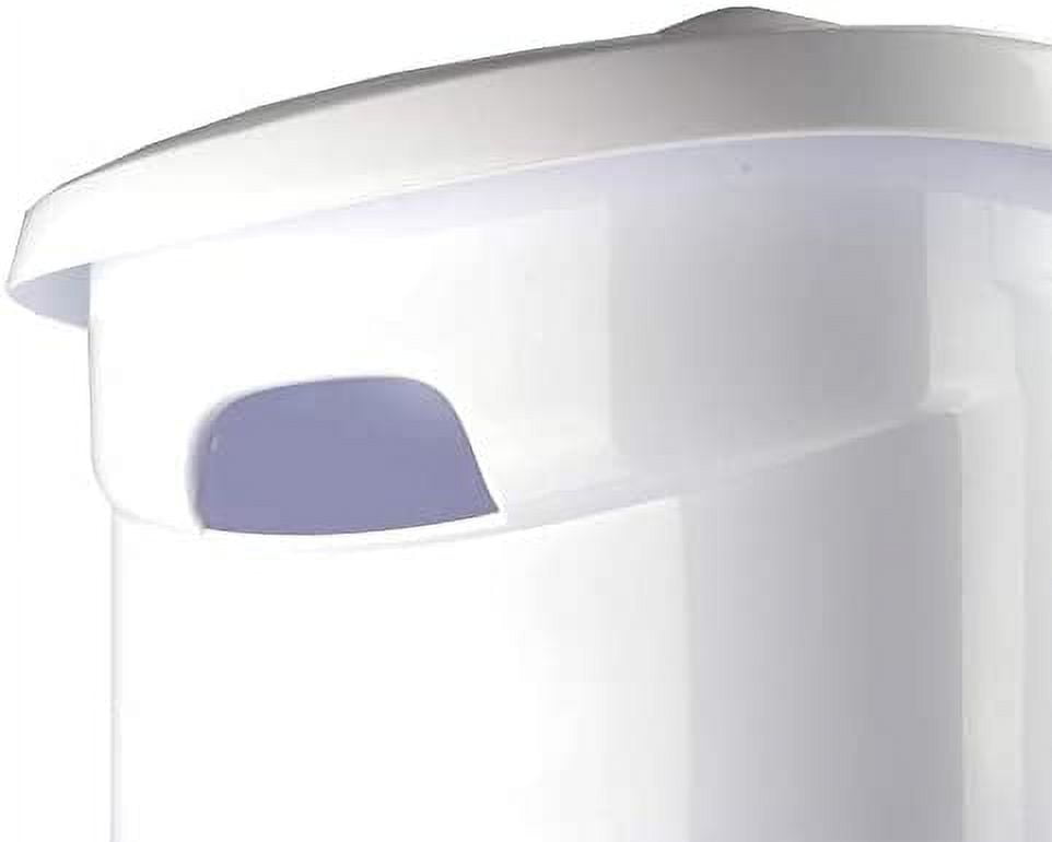 Ultra Wheeled Laundry Hamper with Lid, Handle and Wheels for Easy Rolling of Clothes to and from The Laundry Room, Plastic, White, 1-Pack