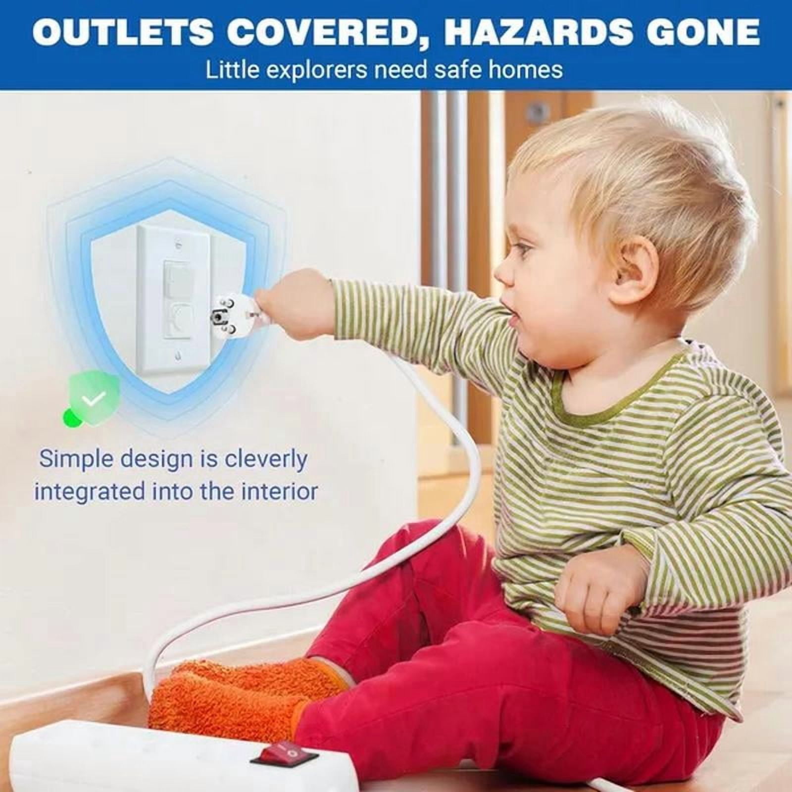 Outlet Covers, Plug Socket Covers Electric Plug Protectors Safety Caps with Pull Handle