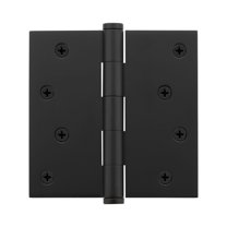 Viaggio 602-4-Stag-Hinge-Sq 4" X 4" Solid Brass Square Corner Residential Mortise Butt