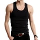 thumbnail image 1 of Chaleco Para Hombre Chaleco Deportivo Sin Mangas Color Liso Entrenamiento Gimnasio Deporte Top De Tela XBTCLXEBCO Negro;3XL, 1 of 2