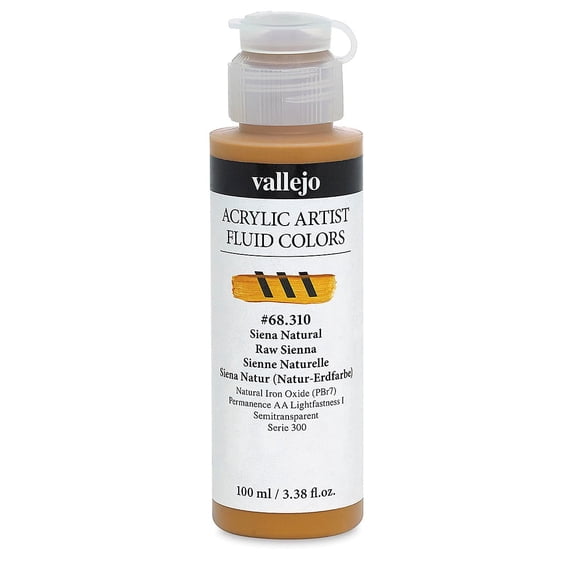 Vallejo Fluid Acrylic - Raw Sienna, 100 ml