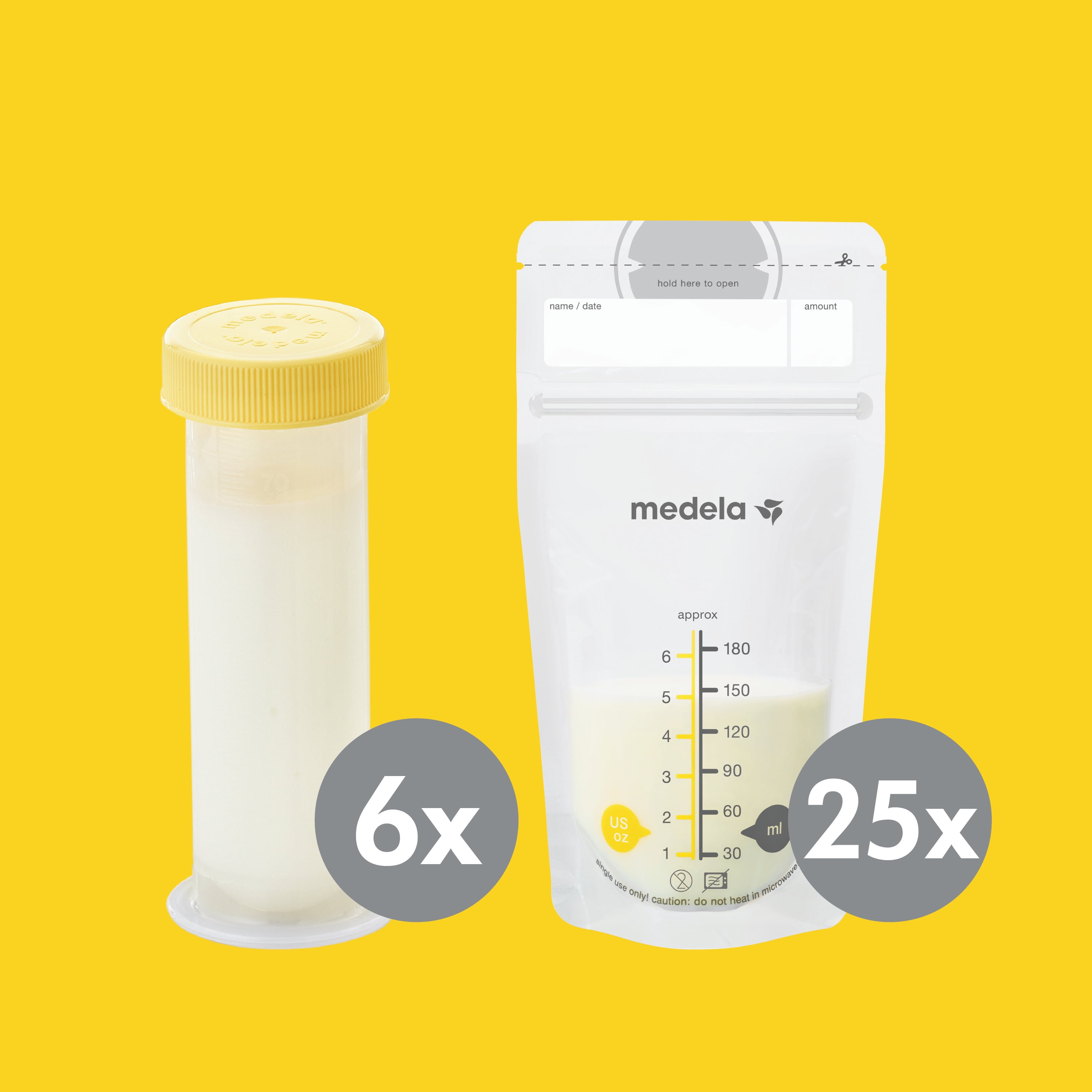 Medela Store and Feed Set includes Breast Milk Storage Bottles, Nipples, Breast  Milk Storage Bags 