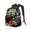 thumbnail image 2 of Daiia Multicolored Butterflies School Backpack for Men Women, Unisex Large Waterproof Bookbag Schoolbag Casual Daypack for High School/College/Teens/Travel/Work Black, 2 of 8