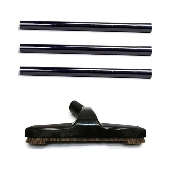 Replacement Part For Fit All Residential Vacuum Cleaner 1 1/4 Plastic 19 Inch Black Smooth Finish Wand 32-1942-69 With Canister Vacuum Cleaner Floor Brush Attachment 32-1517-64 (1Pack)