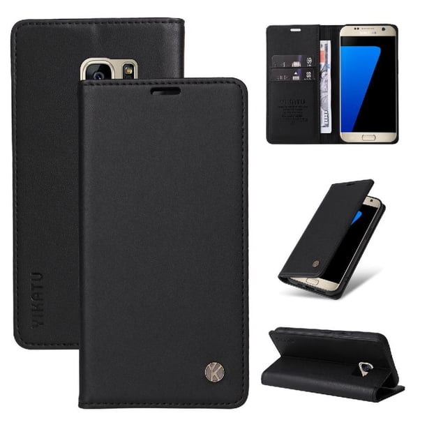 Funda para Samsung Galaxy S7 Estuche de Cuero PU Tipo Cartera con Ranuras para Tarjetas y Cierre Magnético