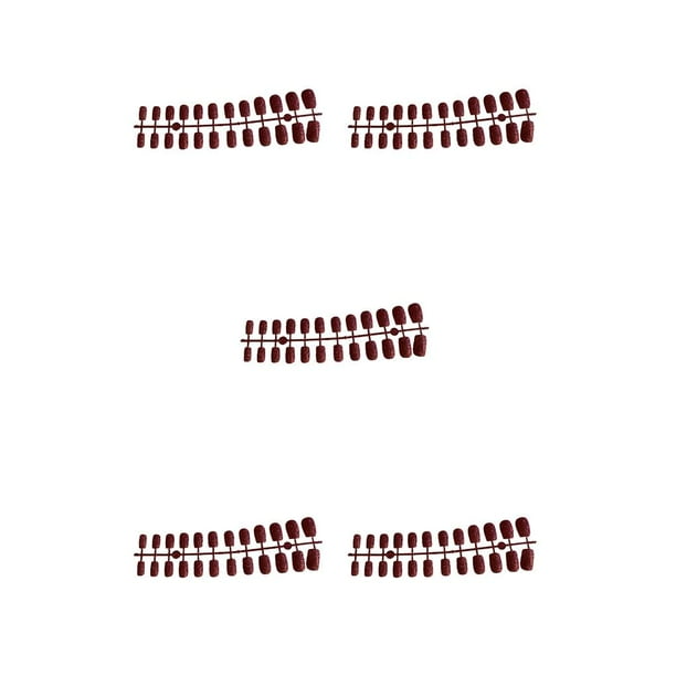 Guardurnaity 24 piezas de uñas postizas puntas de uñas artificiales accesorio de bricolaje para mujeres niñas rojo Type2 NO2