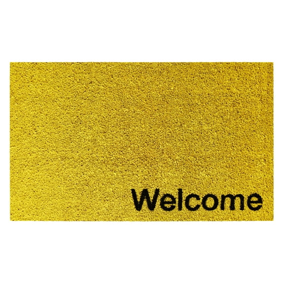 Collins Yellow Pastel Welcome Doormat, 17" x 29"