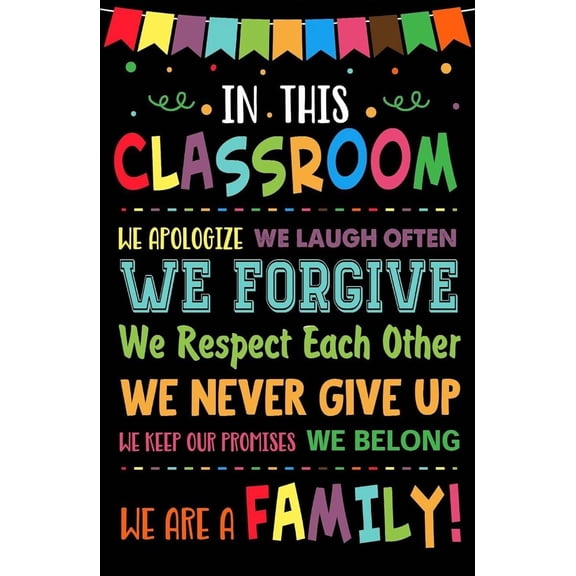In This Classroom We Are A Family Poster Classroom DecorHome Decor Canvas Wall Art