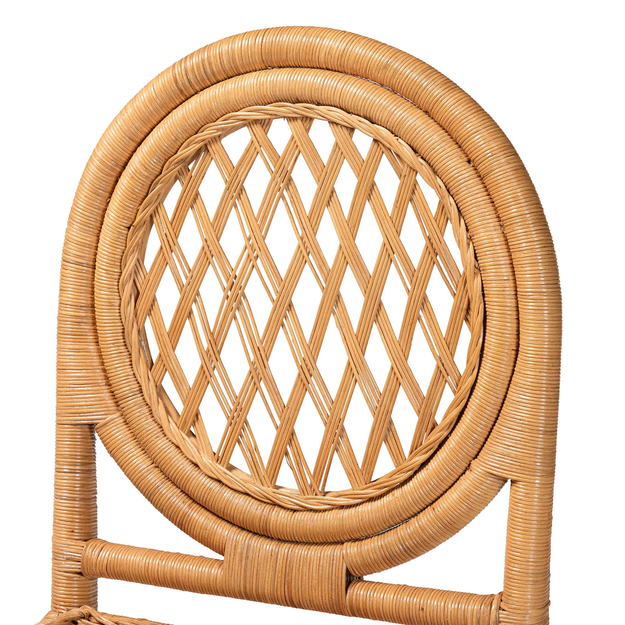 bali & pari Oxford Boho Counter Stool, Counter Height, Seat Height of 24", Light Honey