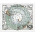 thumbnail image 2 of Perthes 13x12 Gold Ornate Wood Framed with Double Matting Museum Art Print Titled - South Pole - Perthes 1875, 2 of 4