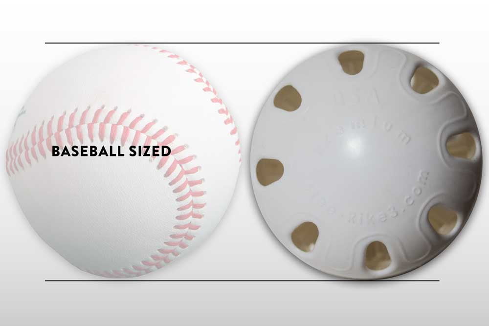 Stee-Rike 3 Premium Plastic Practice Baseballs, White & Red, 20-Pack with 4 Red Curve Balls, 1.5 lbs