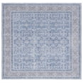 thumbnail image 3 of SAFAVIEH Tucson Diego Traditional Machine Washable Area Rug, 6' x 6' Square, Blue/Rust, 3 of 15