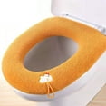 thumbnail image 1 of Xihbxyly Cojín Universal para Asiento de Inodoro, Suave Tejido Polar, Lavable y Reutilizable, Cómodo para Todo El Año, Compatible con Asientos Estándar En Forma de O, Disponible En Rosa y Amarillo, D, 1 of 6