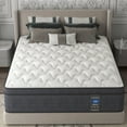 thumbnail image 2 of CTQC Queen Mattress 12 Inch Euro Top Mattress in a Box Memory Foam Hybrid Mattress with individually Pocket Springs Med White with Black rim, 2 of 7