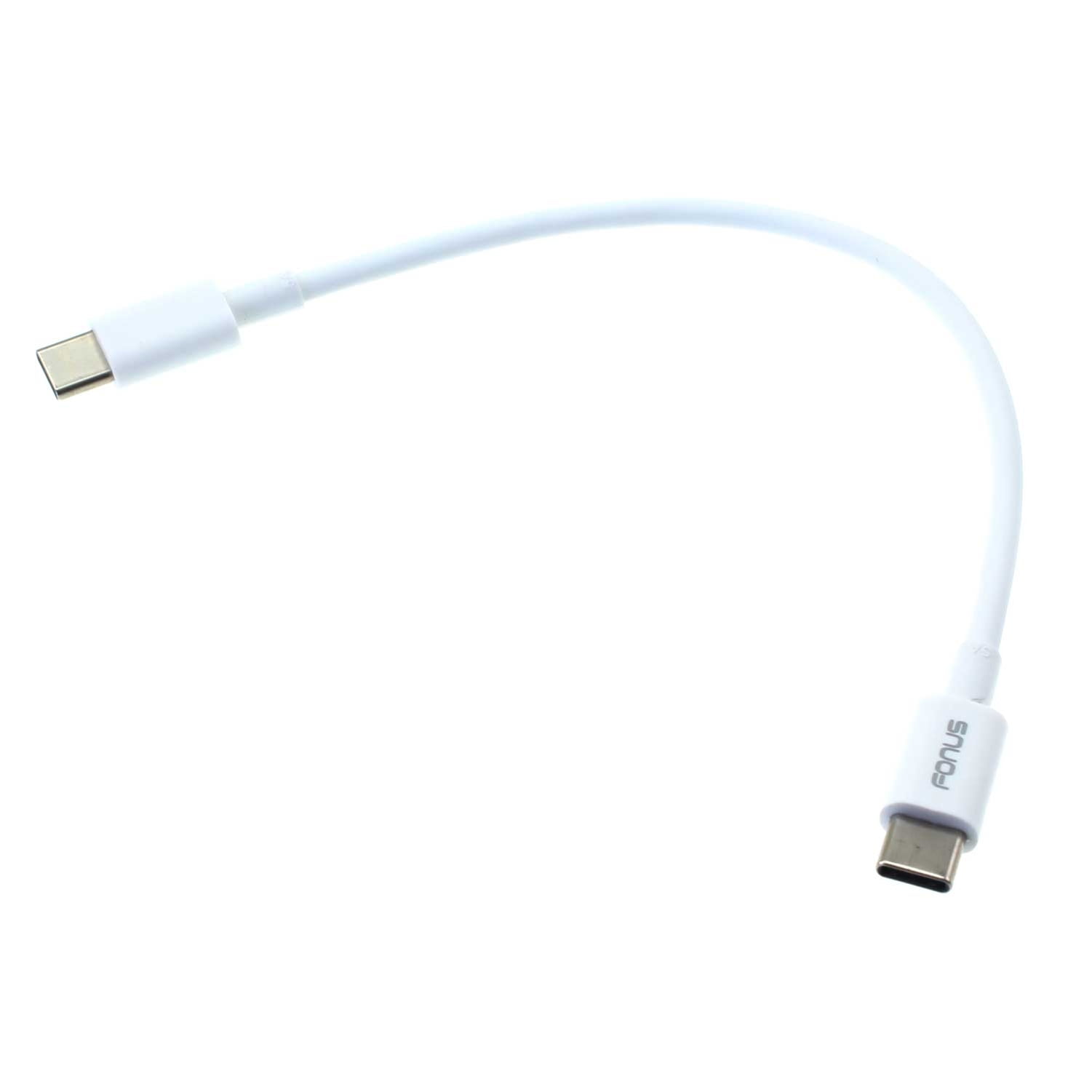 Galaxy A21/A11 Type-C to USB-C Cable - Short PD Fast Charge Cord Power Wire Sync [C-to-C] White L9Q for Samsung Galaxy A21/A11