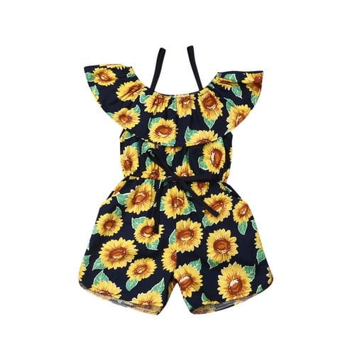 baby sunflower overalls