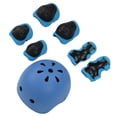 thumbnail image 3 of Conjuntos de rodilleras y coderas para casco de seguridad, 7 piezas/juego, casco de seguridad para niños, equipo protector, rodilleras, coderas, conjunto de equipo protector para patinaje, compacto y liviano, 3 of 8