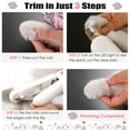 thumbnail image 2 of Oazouf Cat Nail Clippers with LED Lights and File, Safety Stainless Steel Dog Cat Nail Trimmer for Cats Dogs Rabbits Birds Small Animals, White, 2 of 8