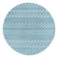 thumbnail image 3 of Unique Loom Outdoor Trellis Textured Collection Area Rug - Osage (7' Round Aqua), 3 of 12
