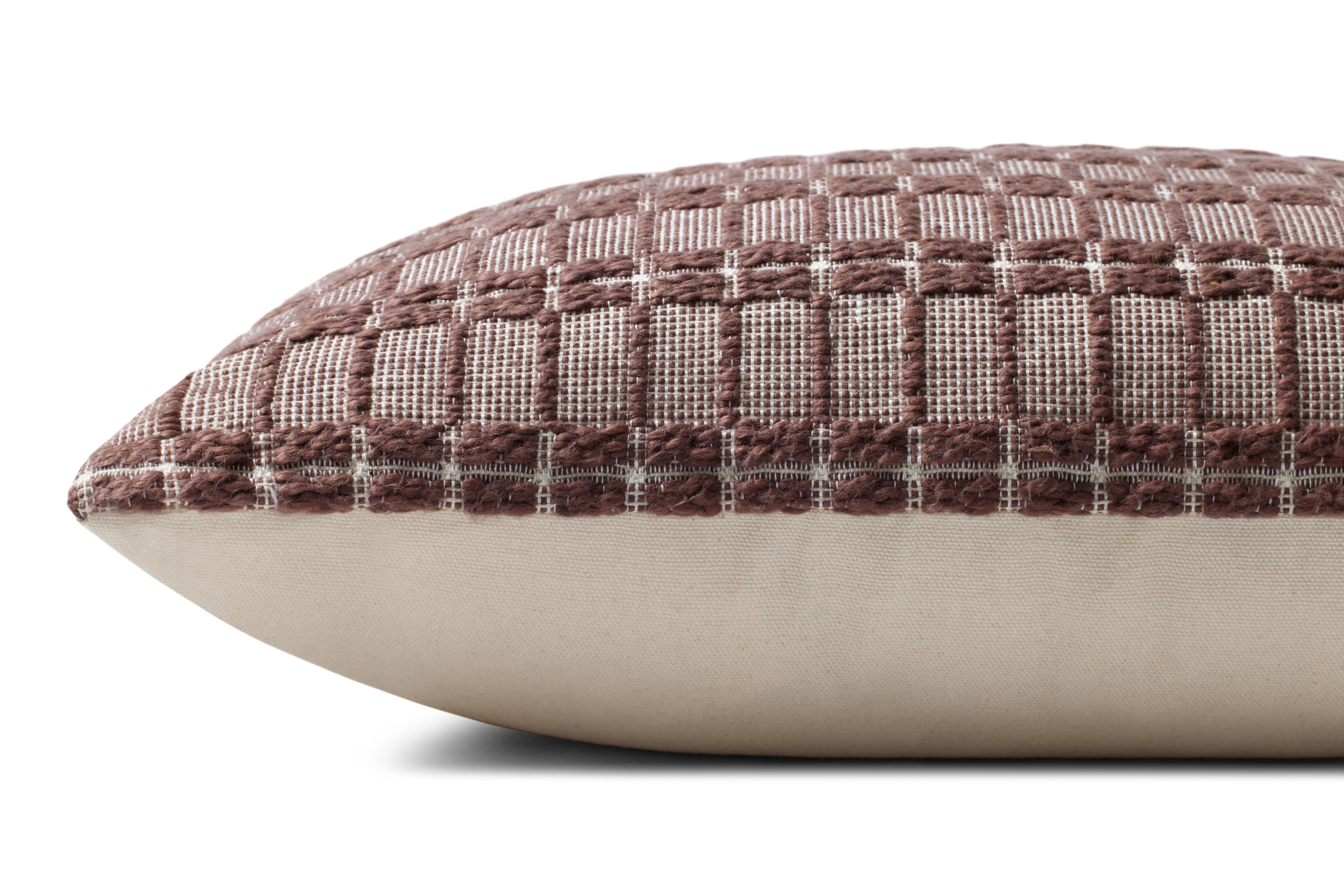 Chris Loves Julia x Loloi Poe Burgundy 18'' x 18'' Decorative Pillow