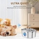 thumbnail image 3 of Fuente de agua para gatos de acero inoxidable 108 oz/3,2 L APAUK Fuente automática para mascotas Dispensador de agua para perros con ventana de nivel de agua Fuente silenciosa para gatos para beber en, 3 of 7