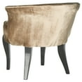 thumbnail image 6 of SAFAVIEH Mora French Leg Linen Vanity Chair Brown, 6 of 7