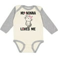 thumbnail image 3 of Inktastic Nonna Loves Me Girls Girls Long Sleeve Baby Bodysuit, 3 of 5