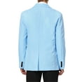 thumbnail image 3 of INSPIRE CHIC Men's Coat Slim Fit Blazer Single Breasted One Button Formal Coat M Light Blue, 3 of 7