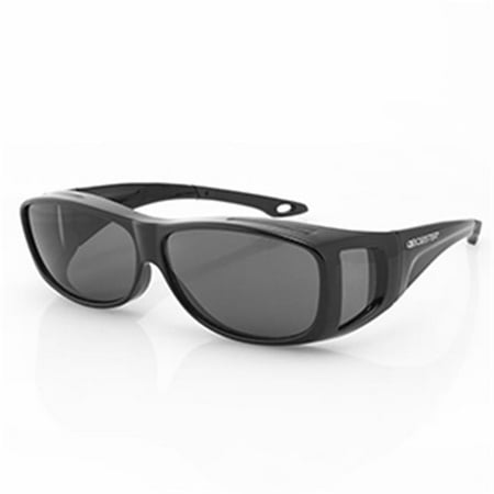 - Gloss Black Condor 2 Small OTG Sunglass, Anti-fog Smoked