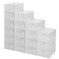 thumbnail image 2 of Shoe Storage Boxes 18 Pack Clear Plastic Stackable - White, 2 of 9