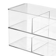 thumbnail image 5 of 3-Slot Storage Organizer Bin by Simply Tidy - Clear Plastic Craft & Office Supply Organizer for Small Items – Compatible with Lexington Carts - 1 Pack, 5 of 6