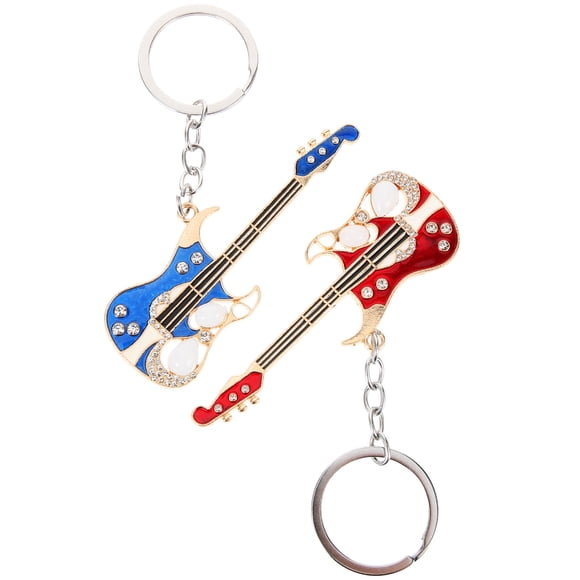 OHOIOLLA 2Ud Llavero De Guitarra Metalizado En Aleación De Zinc Para Llaves Y Color Surtido
