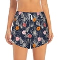thumbnail image 3 of Uemuo Hawaiian Style Pattern Women's Athletic Shorts High Waisted Running Shorts with Liner Pockets Gym Elastic Workout Shorts-Small, 3 of 9