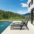thumbnail image 6 of Textilene Outdoor Lounge Chaise Folding Reclining Chair with Adjustable Back1 piece, 6 of 8