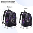 thumbnail image 2 of Disketp Purple-Eyed Floral Leopard Mochila de Lona Estampada, Mochila Escolar de Viaje Ligera para Estudiantes y Portátil-Medium, 2 of 5