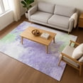 thumbnail image 7 of Addison Rugs Mayfield Premium Machine Washable Transitional Abstract Lavender Rectangle Rug, 10' X 14' Machine Washable Transitional Abstract Lavender Oversized Sherpa Throw Blanket, 7 of 7