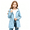 Light Blue, variant on BXJX Girls Hooded Rain Jackets Size 7-8, Full Zip Drawstring Waist Water Resistant Windproof Outerwear with Pockets Navy