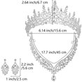 thumbnail image 4 of Tiaras Crowns for Women Earrings Necklace Crystal Bridal Jewelry Set Wedding, Birthday, Quinceañera,Thanksgiving, 4 of 12