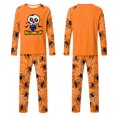 thumbnail image 4 of Halloween Family Pajamas Set Long Sleeve Crew Neck, Soft Matching Halloween Pajamas with Skull Spider Web Print, Cute Family Halloween Pajama Set Sleepwear, 4 of 4