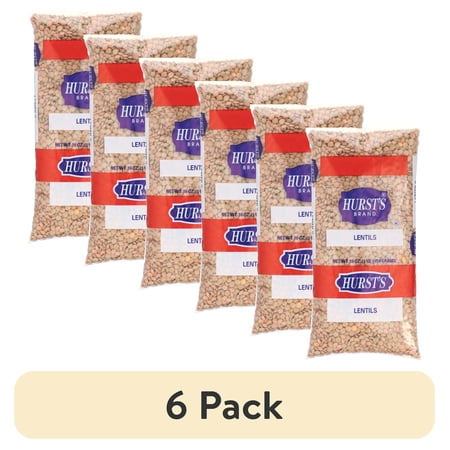 (6 pack) Hurst's Brand Dried Lentils, 16 oz