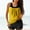 Yellow, variant on CALAFEBILA 2 Piece Women Swimwear Tankini Modest Solid Seaside Summer Patchwork Womens Bathing Suit