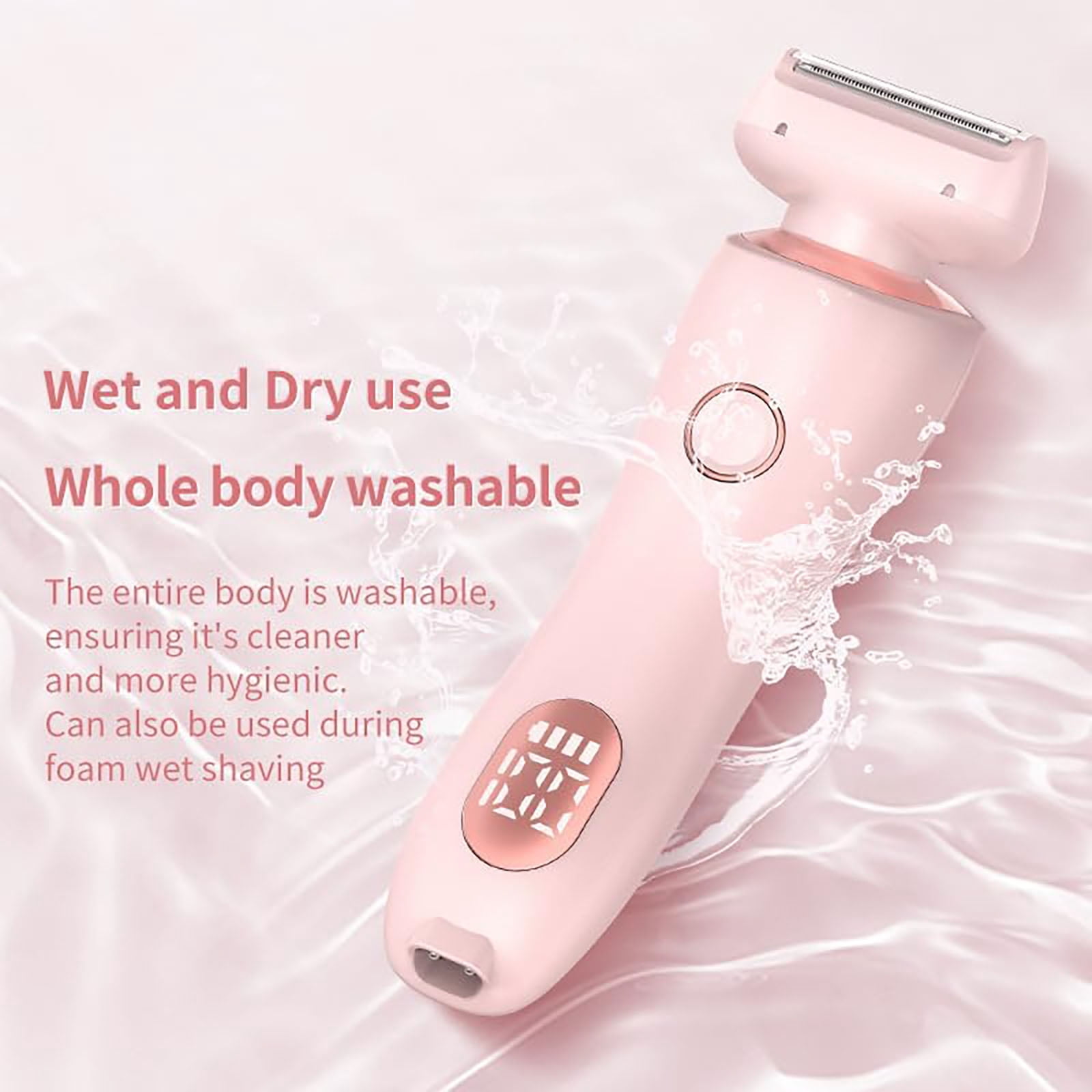 Electric Shaver for Women - Painless Lady Razor Facial Hair Remover 2-in-1 Wet and Dry Cordless Portable Bikini Trimmer for Face Armpit Legs Body - Rechargeable IPX7 Waterproof Hair Removal
