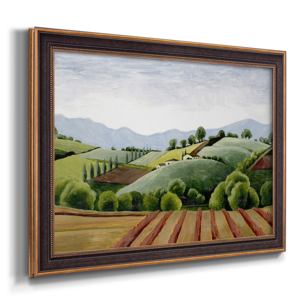 Tuscan Valley Sketch III Premium Framed Canvas- Ready to Hang